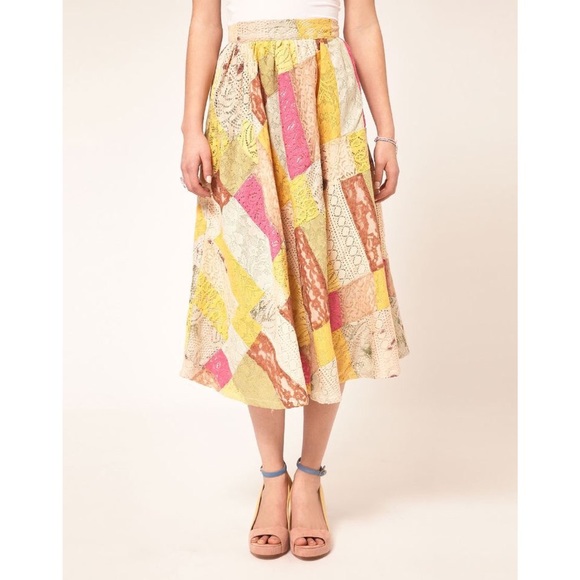 ASOS Dresses & Skirts - ASOS Lace Patchwork Skirt Size 10 NWT- Flaw